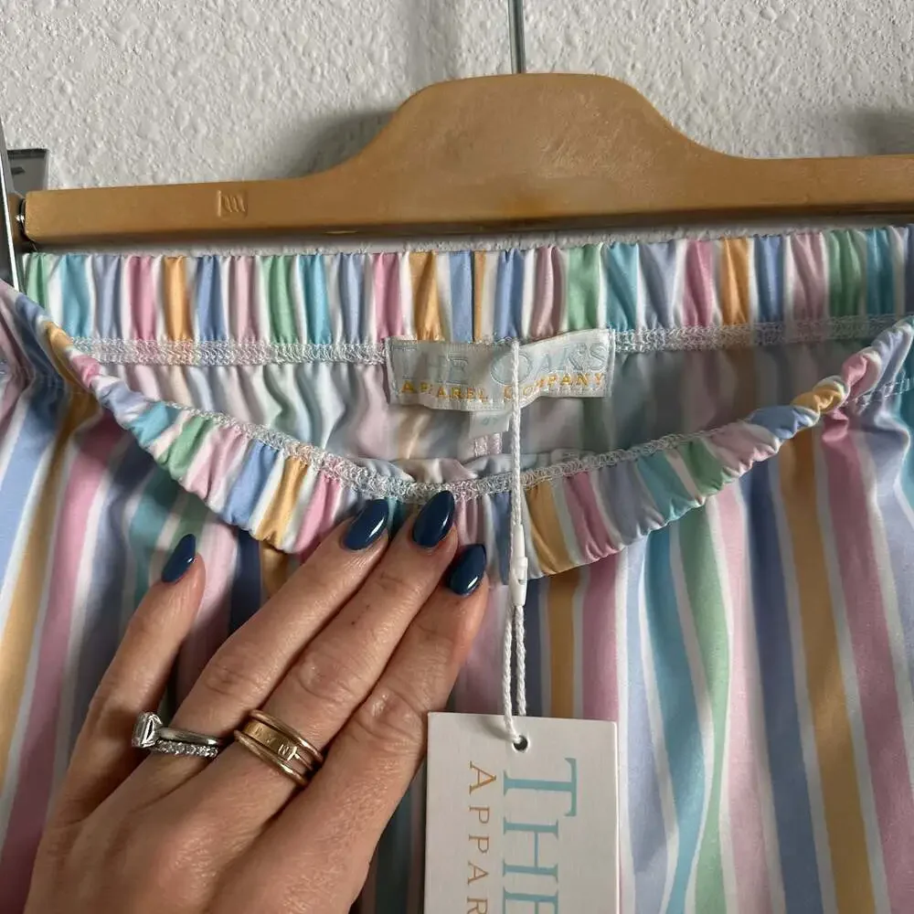 The Oaks Apparel Co. Tillie Tie Top & Evelyn Skort in Pretty Stripe Kids Size 4T